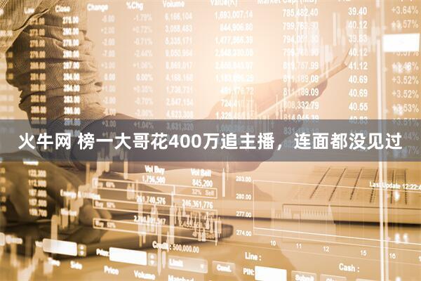 火牛网 榜一大哥花400万追主播，连面都没见过